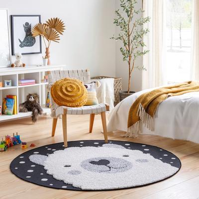 Livabliss Kyra Baby Animals Outdoor Safe Round Area Rug