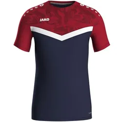 Jako T-Shirt Iconic - marine/chili rot - 42