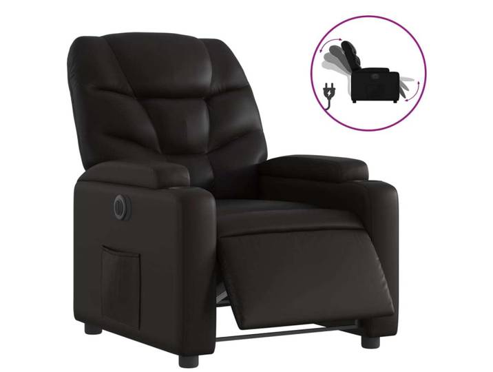 vidaXL Fauteuil relax électrique noir similicuir