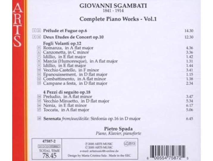 Giovanni Sgambati (1841-1914) - Sgambati: Complete Piano Works - Vo