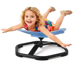 VEVOR Kinderdrehstuhl sensorischer Drehstuhl in Elefantenform, 100 kg Tragkraft, sensorisches Spielzeug mit rutschfester Metallfuß, zur Förderung von Koordination Gleichgewicht  Konzentration, Blau