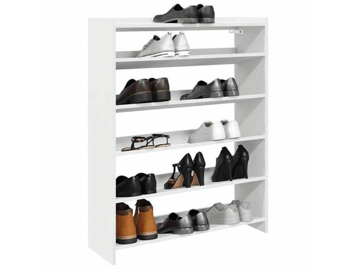 SALE 2026  Meuble à chaussures Blanc - Étagère à chaussures blanc 80x25x100cm - bois d'ingénierie PRO126919258