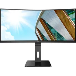 AOC CU34P2A (3440 x 1440 Pixel, 34"), Monitor, Schwarz, Rot
