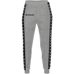 Givova, Unisex, Sporthose, Jogginghose mit Streifen (XL), Grau
