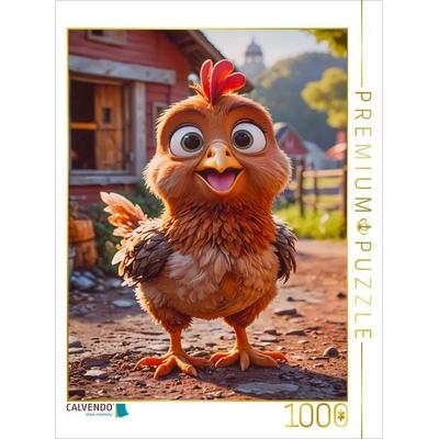 CALVENDO Puzzle Der Hahn als Kücken | 1000 Teile Lege-Größe 64x48cm Foto-Puzzle für glückliche Stunden