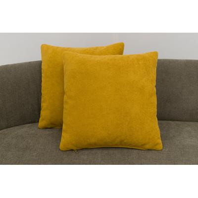 Dekokissen OTTO HOME "Silkeborg", curry, unifarben, B:40cm H:40cm, Polyester, Dekokissen_Sitzkissen_Kissenhüllen, Dekokissen mit Füllung, Sofakissen 2er Set 40x40cm