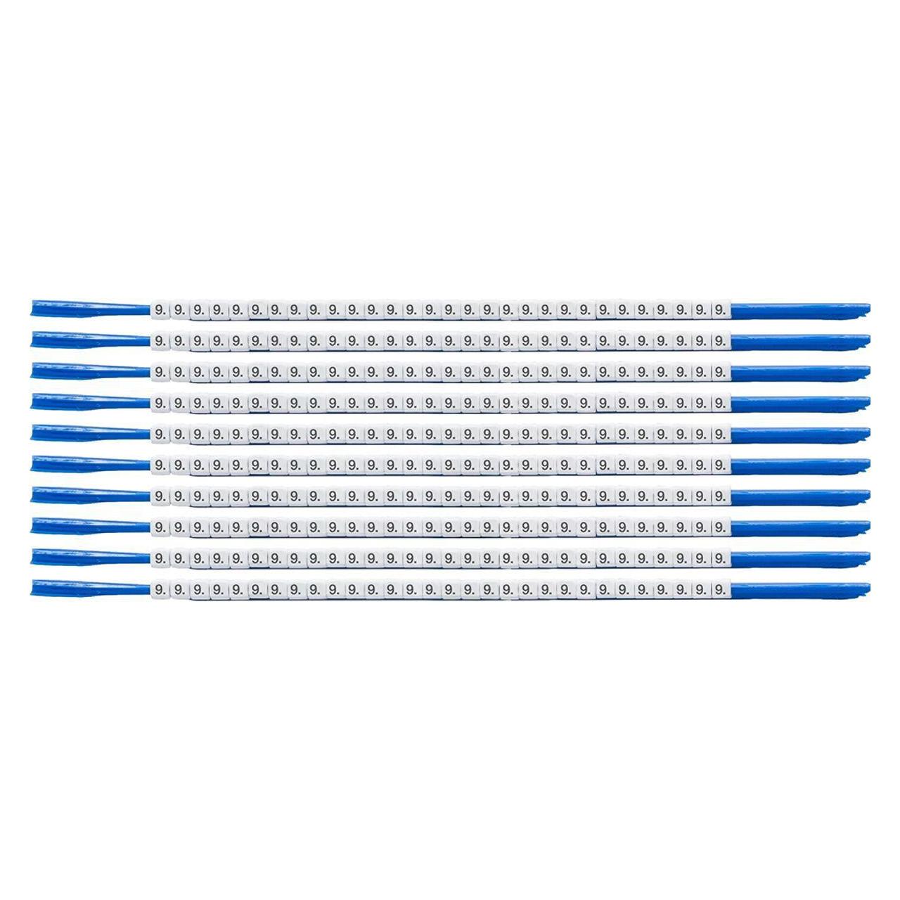 Brady SCN-07-9, Clipsleeve Drahtmarkierer, Beschriftung " 9 ", für Kabeldurchmesser von 1,9 (133009)