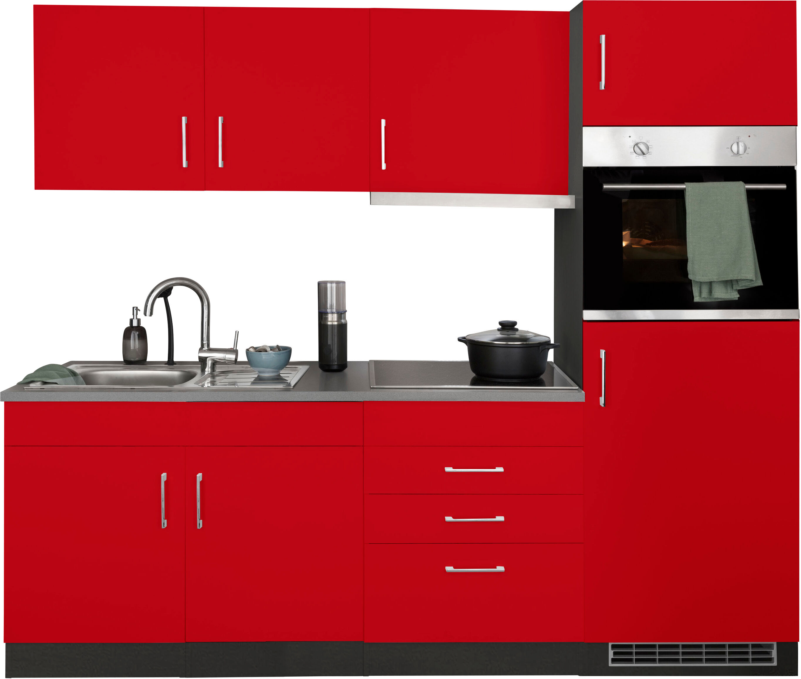 KOCHSTATION "KS-Paris" Breite 220 cm, wahlweise mit E-Geräten und Induktion