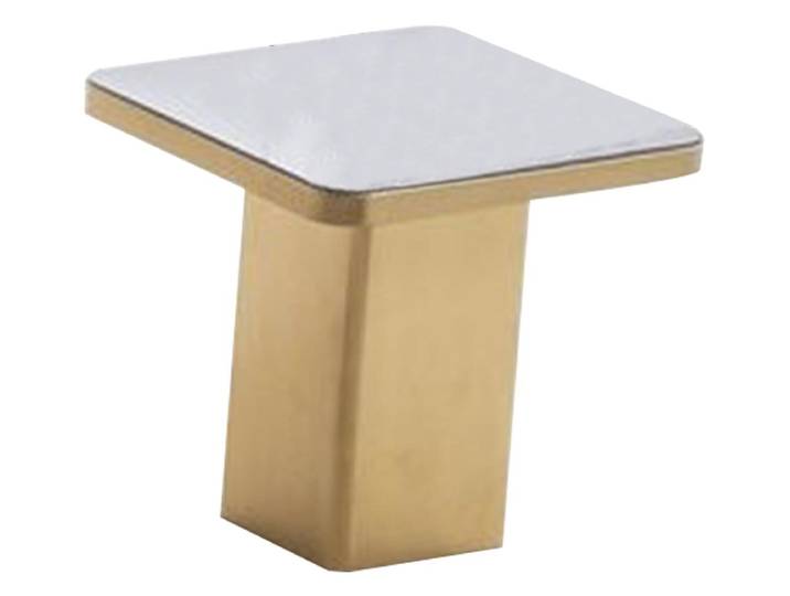 JVmoebel Beistelltisch Eleganter Goldener Tisch mit Silberner Platte