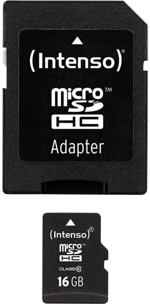 Intenso 3413470 Tarjeta Memoria Microsd 16gb Clase 10 Con Adaptador Sd Talla Única Unisex