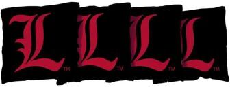 Skip's Garage Louisville Cardinals Black Cornhole Bags