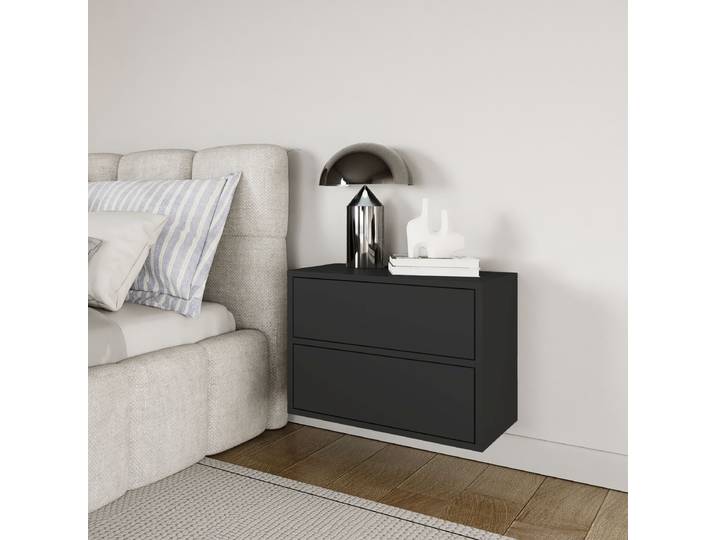 Hänge-Nachtkommode Framme 40cm Schwarz/Schwarz