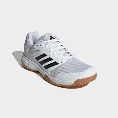 Hallenschuh ADIDAS PERFORMANCE "SPEEDCOURT IN", Herren, Gr. 46, schwarz-weiß (cloud weiß, core schwarz, gum10), Synthetik, Textil, Schuhe Hallenschuh, geeignet für jeden Hallensport