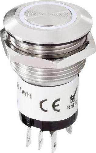 Renkforce RF-4707814 Klingeltaster 1fach Edelstahl, Weiß 24V DC/ 2 A, 24V AC/ 1A