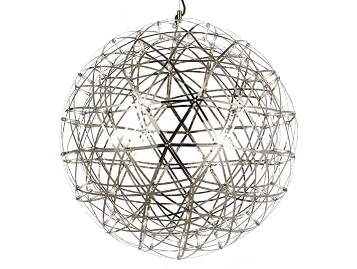 s.luce Atom LED Pendelleuchte Dimmbar Wohnzimmer Hängelampe modern, Farbe Chrom, Größe Ø 70cm