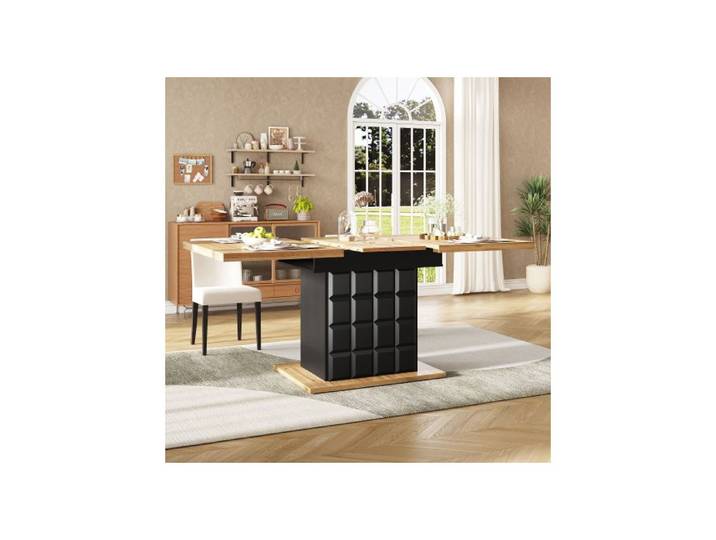 JOINERY Table à manger extensible - 4 à 6 personnes -MDF - 110-140cm - pour salles à manger cuisines Naturel