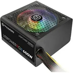 Thermaltake Zasilacz Litepower RGB 650W (PS-LTP-0650NHSANE-1) (650 W), PC Netzteil, Schwarz