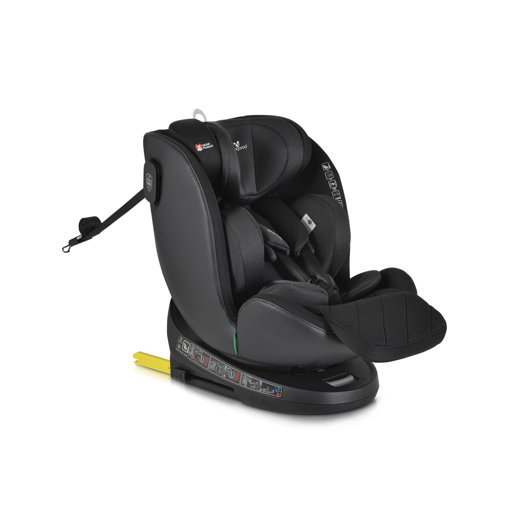 Cangaroo Kindersitz i-Size Castor (40-150cm) Gruppe 0/1/2/3 Isofix, Kopfschutz schwarz