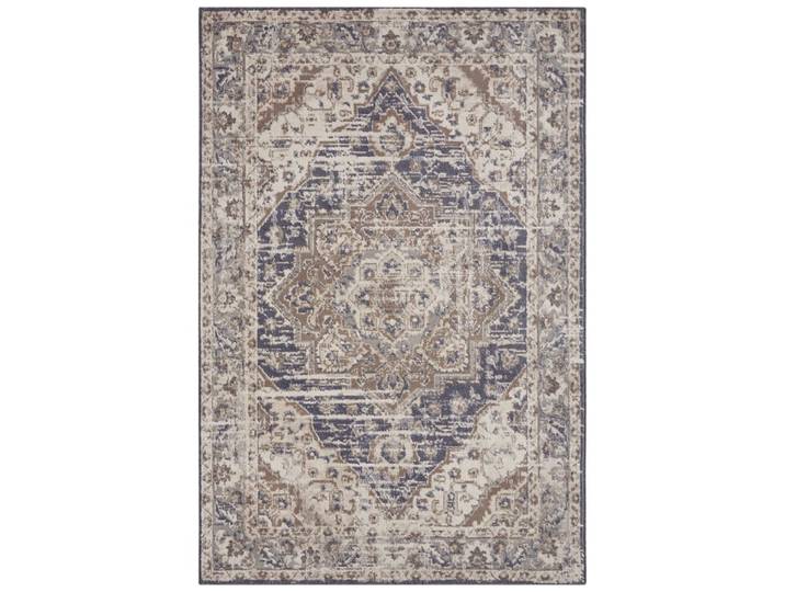 Tapis vintage oriental rania crème et bleu 160x235cm