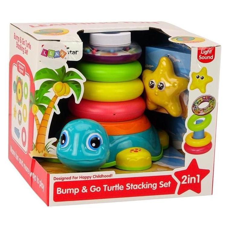 Lean Toys Pyramidenreitschildkröte 2in1, Lichter, Geräusche (53092233)