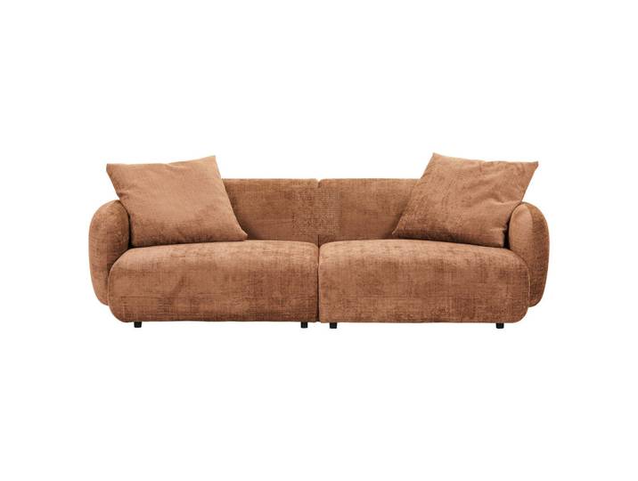 Carryhome Bigsofa, Rost, Kunststoff, 2-Sitzer, Füllung: Schaumstoffflocken, 270x112x125 cm, Rücken echt, Wohnzimmer, Sofas & Couches, Sofas, Bigsofas