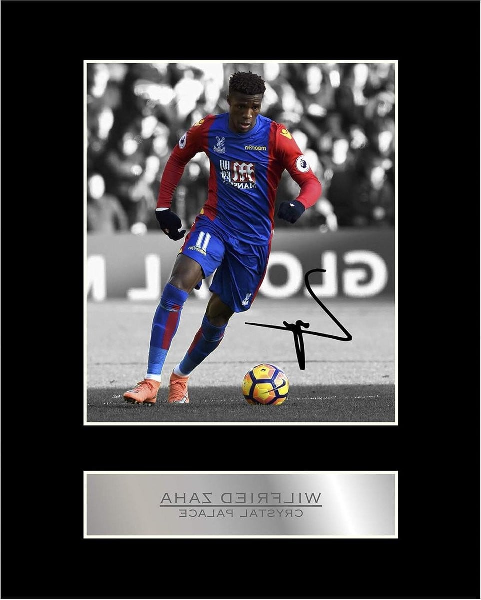 Wilfried Zaha Foto Display Voetbal Poster Fan Memorabilia Zwart 25,4 x 20,3 cm