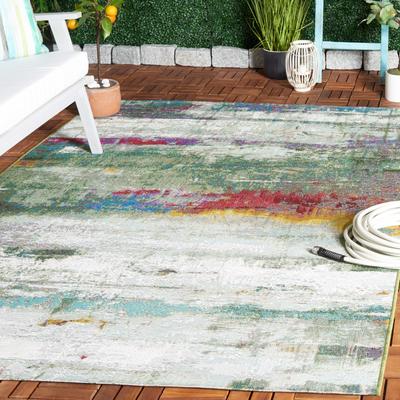 SAFAVIEH Barbados Franny Modern Waterproof Patio Backyard Rug