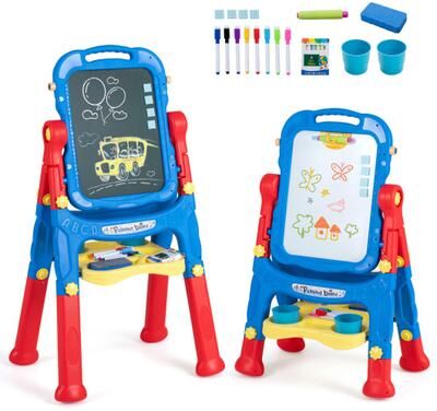 Costway Art Easel for Kids with Adjustable Height-Blue