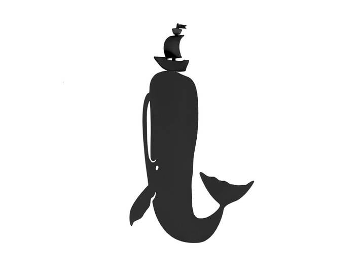 Lesezeichen Moby Dick Schwarz Polyester