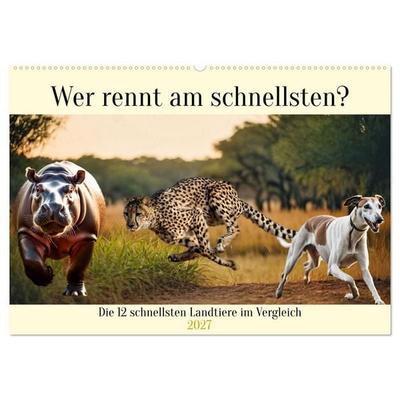 Wer rennt am schnellsten? (Wandkalender 2027 DIN A2 quer), CALVENDO Monatskalender