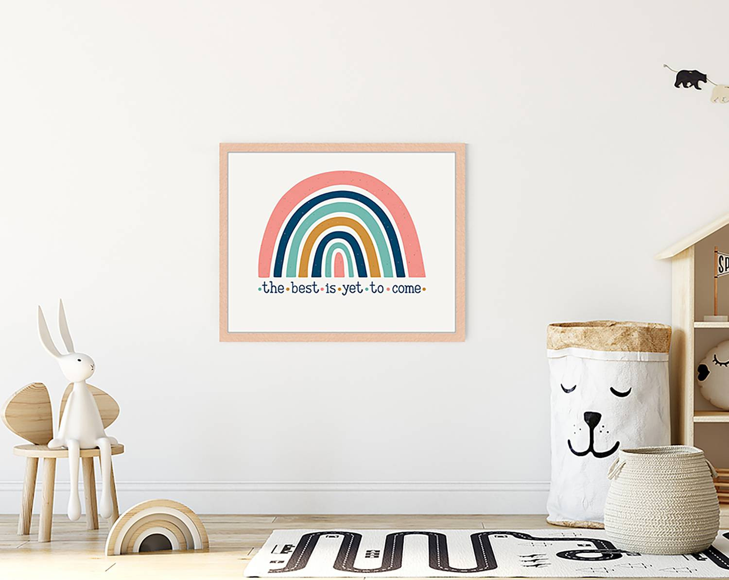 home24 Wanddecoratie The Best Is Yet To Come, Meerdere Kleuren, 43 x 53 cm