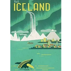 POSTER Reisen Nach Island A3 Rahmenlos