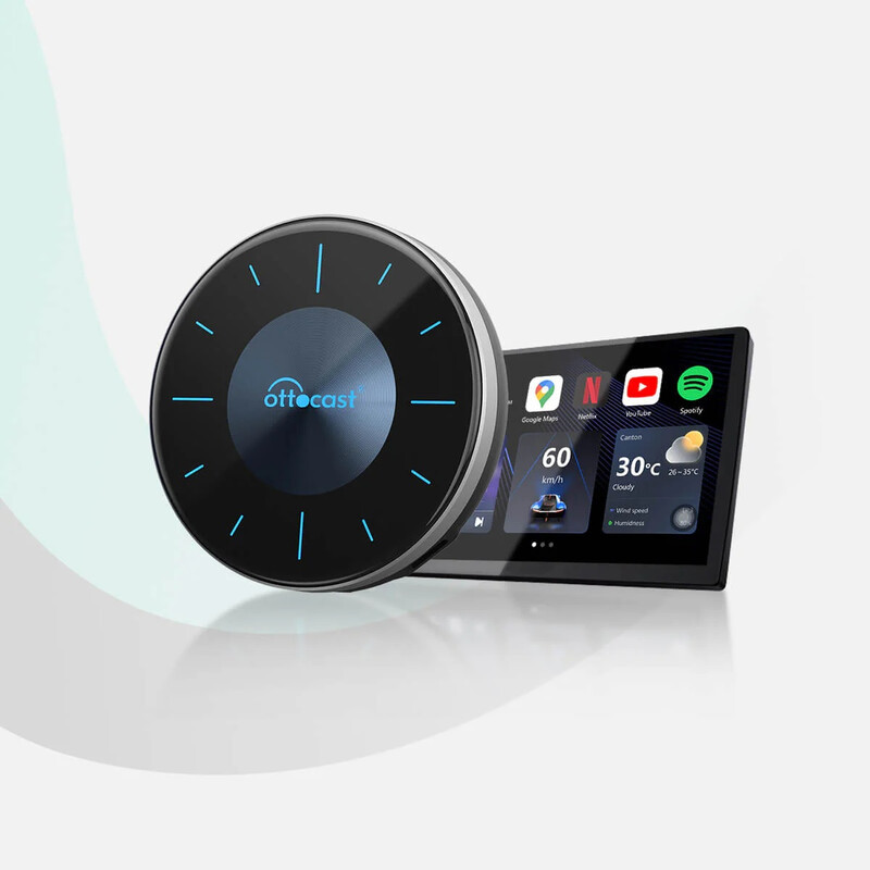 OTTOCAST P3 CarPlay AI Box Draadloze CarPlay en Android Auto Dongle met HDMI-output voor YouTube, Netflix en Disney+ op uw autoscherm