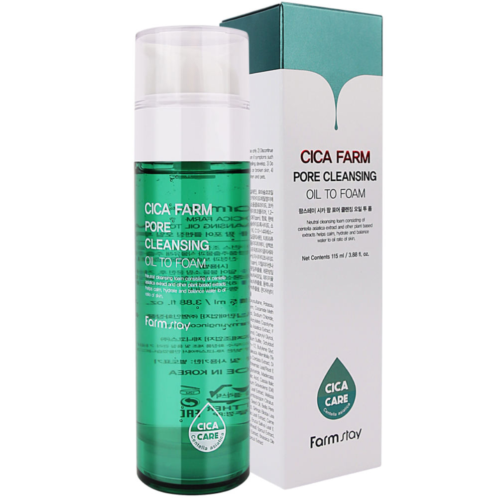 FarmStay Cica Farm Facial Pore Cleansing Oil to Foam 115mL