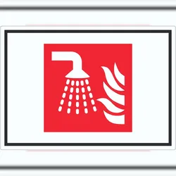 HB-Druck Wassernebelrohr Symbol Aufkleber A9 (37x52mm)