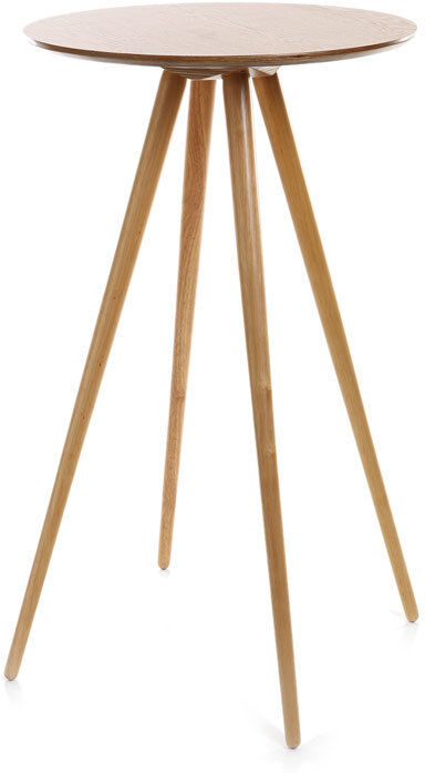 Miliboo Table de bar ronde scandinave bois L60 cm NORDECO