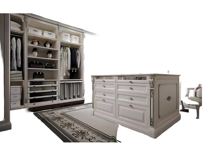 JVmoebel Schranksystem Begehbarer Kleiderschrank aus Holz in klassischem Design Made in Europa