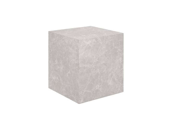 Table basse décor marbre beige 40x40 cm
