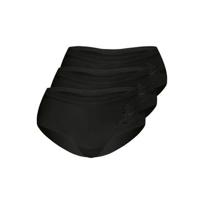 Panty SASSA "3er Pack Panty Classic Look", Damen, Gr. 40, 3 Stk., schwarz, Mikrofaser, , figurbetont, Unterhosen Panty