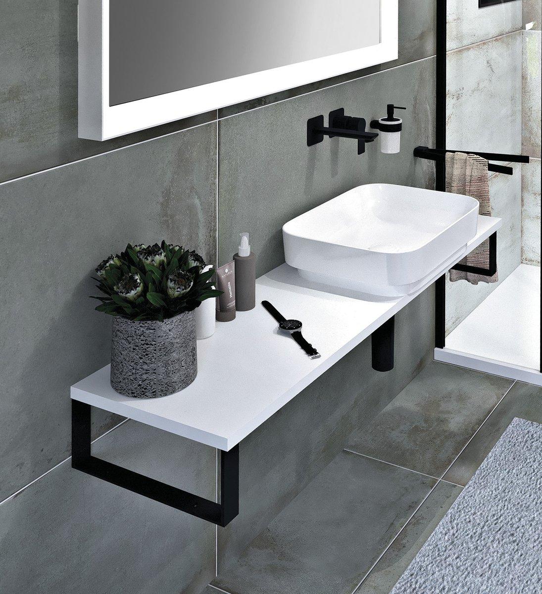 Sapho PLATO platte Rockstone 1600x24x360mm, weiß matt