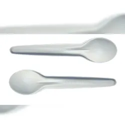 cwpack 200  Einweg  Löffel Papier weiß 13 cm für Eis Desserts, Joghurt , Kaffee