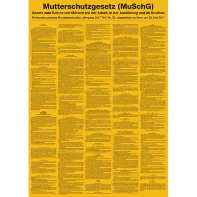 Aushang, Mutterschutzgesetz (MuSchG) - 430x610x0.6 mm Aluminium glatt