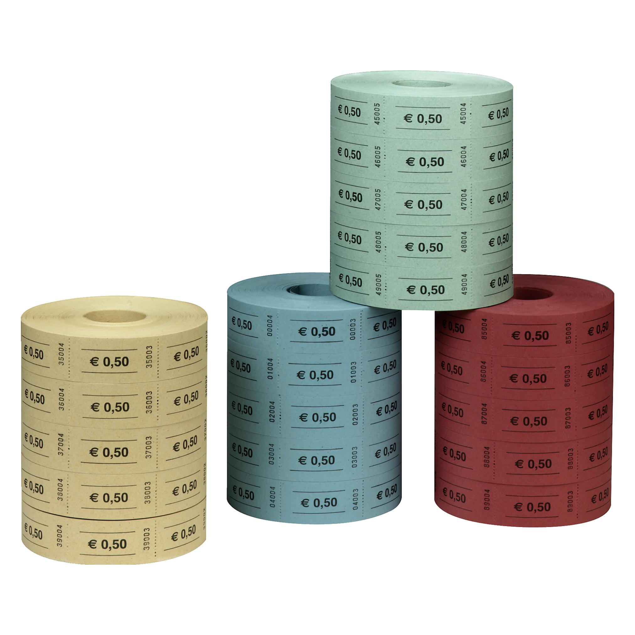 Herlitz Wertmarken 0,50 Euro, 1.000 Abrisse je Rolle (1000 Stk.) (10733350-000)