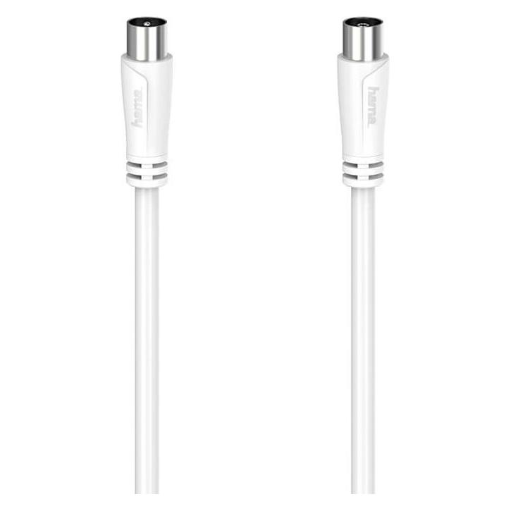 Hama Antennen-Kabel, Koax-Stecker - Koax-Kupplung, 5,0 m, 90 dB (90 dB, Antennenkabel) (00205047)