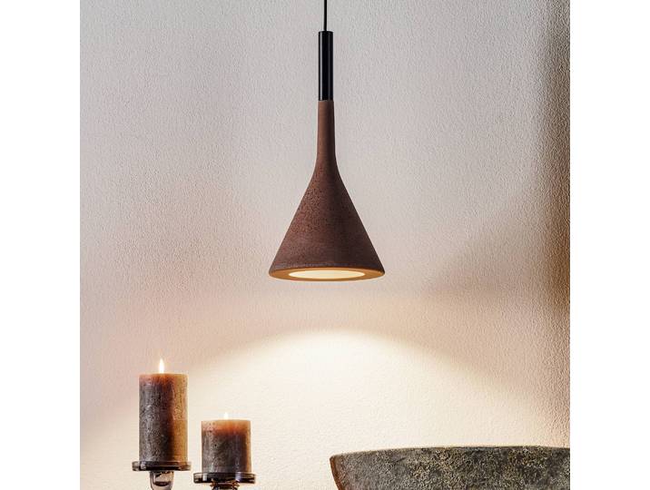 Foscarini Designer Hängeleuchte Aplomb, dimmbar, braun / rost, für Küche, Beton, Design