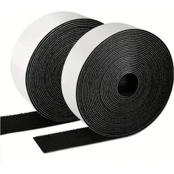 König Design, Klettband, Klettband Set Hakenband + Flauschband selbstklebend extra stark Klettverschluss (40 mm)