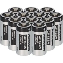 12x Panasonic 3V Lithium Batterie CR123A – DL123A / CR17345 – Bulkware