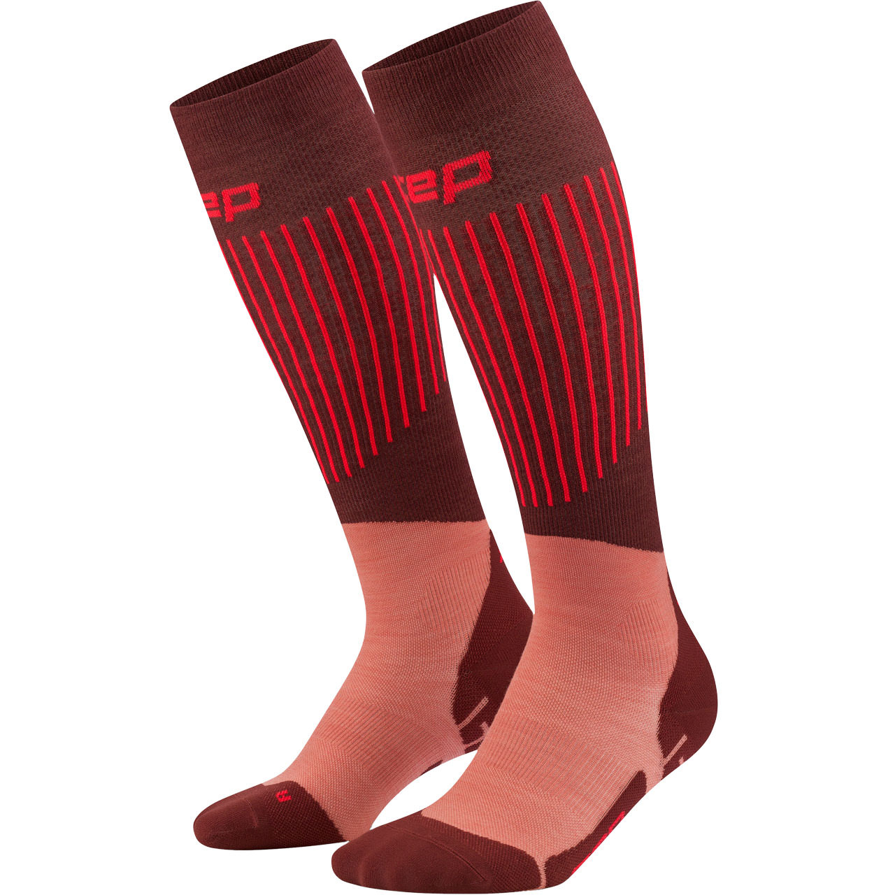 CEP Herren Skisocken ULTRALIGHT COMPRESSION brown/dark red - 3