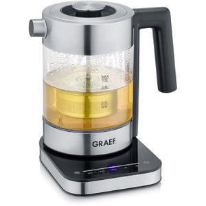Graef Teemaschine WK350, 2000 Watt, 1 Liter, Edelstahl & Glas, 5 Programme, absenkbares Teesieb