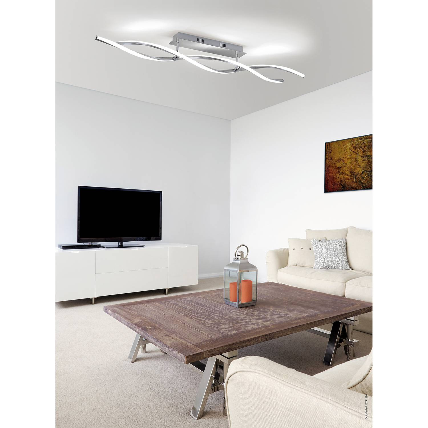 Paul Neuhaus Polina LED plafondlamp in zilver